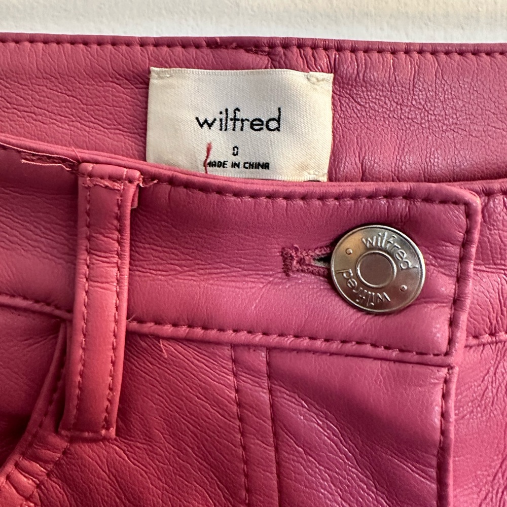 Wilfred Melina pink vegan leather pants
